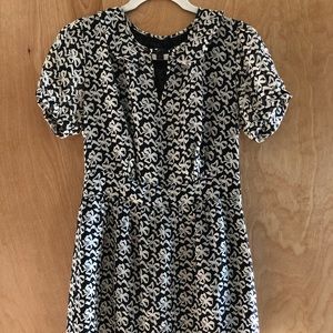 Jcrew Black and White Bow Dress